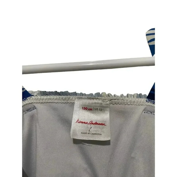 Hanna Andersson Blue Floral Smocked Tankini Top Size 12 - Picture 3 of 3